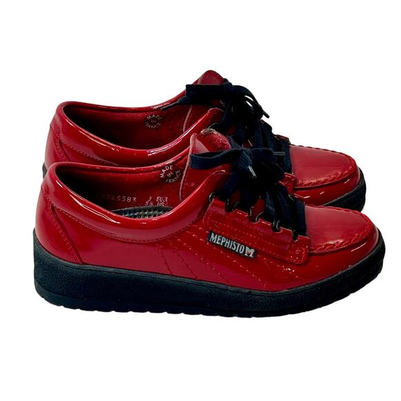 Mephisto Shoes - Mephisto Originals Lady Air Relax Womens 5.5 Red Patent Leather Lace Up Shoes